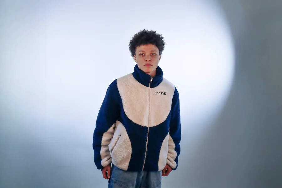 The Drop 2 sherpa fleece, front, studio